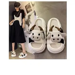 GENERICO - Pantuflas vaca tendencia redes kawaii