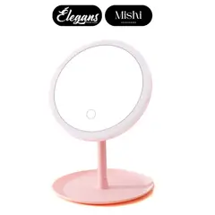 ROMAX - Espejo con luz led color rosado RS10783 Élegans