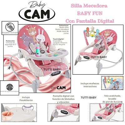 SILLA MECEDORA MULTIFUNCIONAL ROSADO + OBSEQUIO PLATITO Y 1 BOLSA DE LEGOS