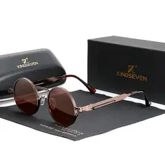 KINGSEVEN - Lentes de Sol Redondo Proteccion UV 400