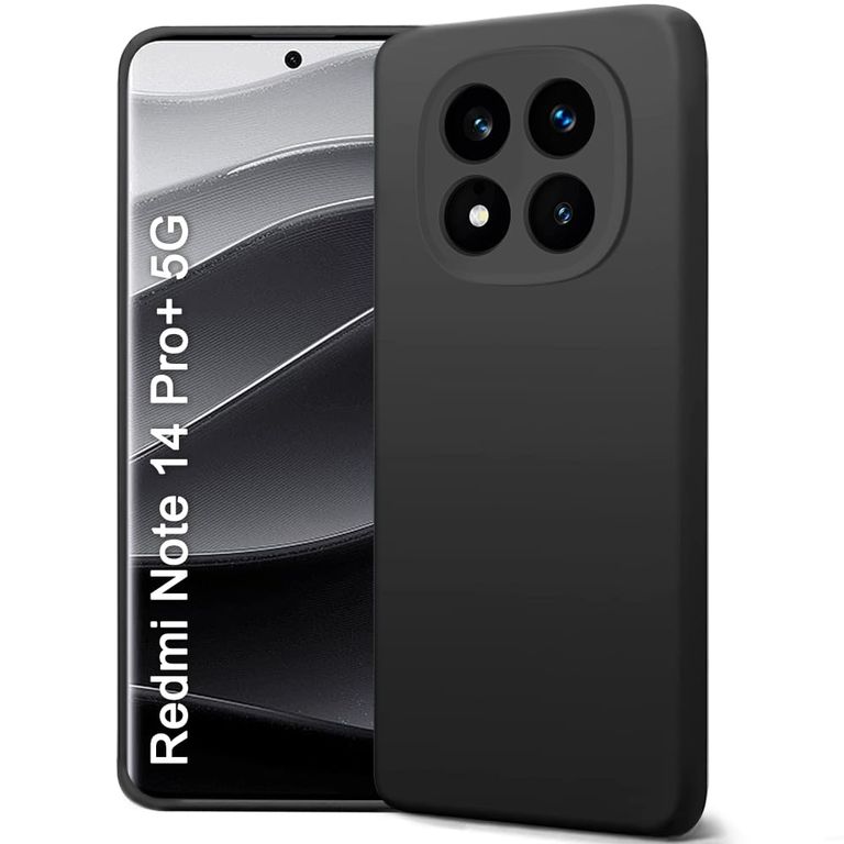 Case Silicona Para Redmi Note 14 Pro Plus 5G-Negro