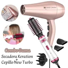 GAMA - Combo Secadora Keration+Cepillo Secador New Turbo Anti-frizz