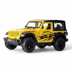 GENERICO - Jeep rubicon escala 1.32 metalico AMARILLO