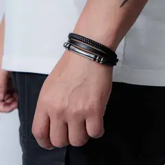 MENS FASHION BOX - Pulsera Atreus Cuero