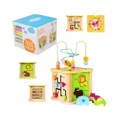 GENERICO - Cubo Montessori con Laberinto Colorido 6en1 para Bebé