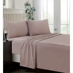 CASATEX - Juego de Sábanas 2 plazas 100% Algodón Marron