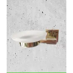 GENERICO - Jabonera de Cristal con Soporte de Acero Inoxidable