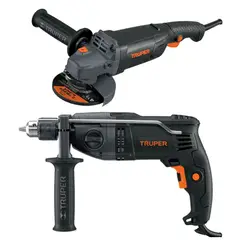TRUPER - Combo amoladora industrial 1250W 4-1/2", Rotomartillo industrial 900 W