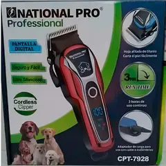 NATIONAL - Maquina Corte Pelo Mascota Inalambrico Pantalla