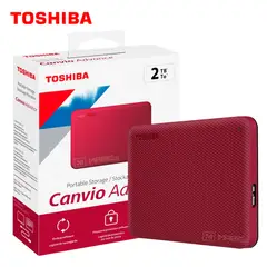 TOSHIBA - Disco Duro Externo Canvio Advance 2TB - Rojo - Portátil