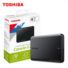 TOSHIBA - Disco Duro Externo Canvio Basics 4TB - Negro Mate - Portátil