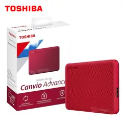 TOSHIBA - Disco Duro Externo Canvio Advance 1TB - Rojo - Portátil