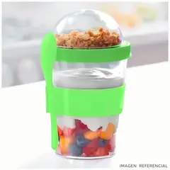 INSPIRA MARKET - Yogurera vaso con cuchara porta yogurt y cereal