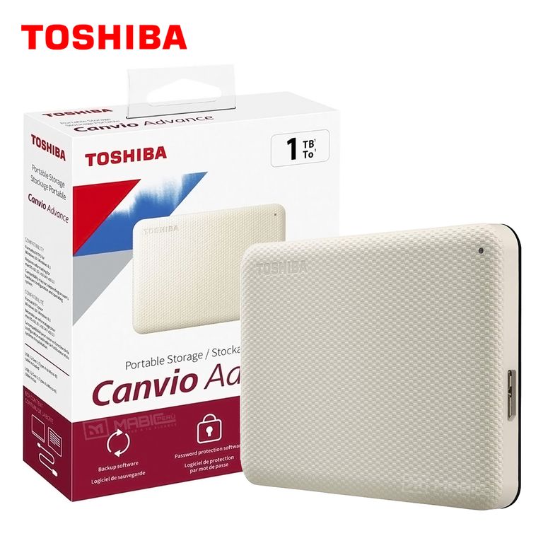 Disco Duro Externo Canvio Advance 1TB - Blanco - Portátil