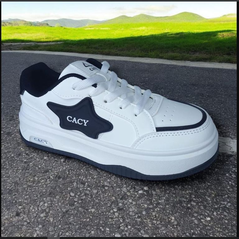 ZAPATILLA PARA DAMA CACY ESTRELLA BLANCONEGRO - C91114