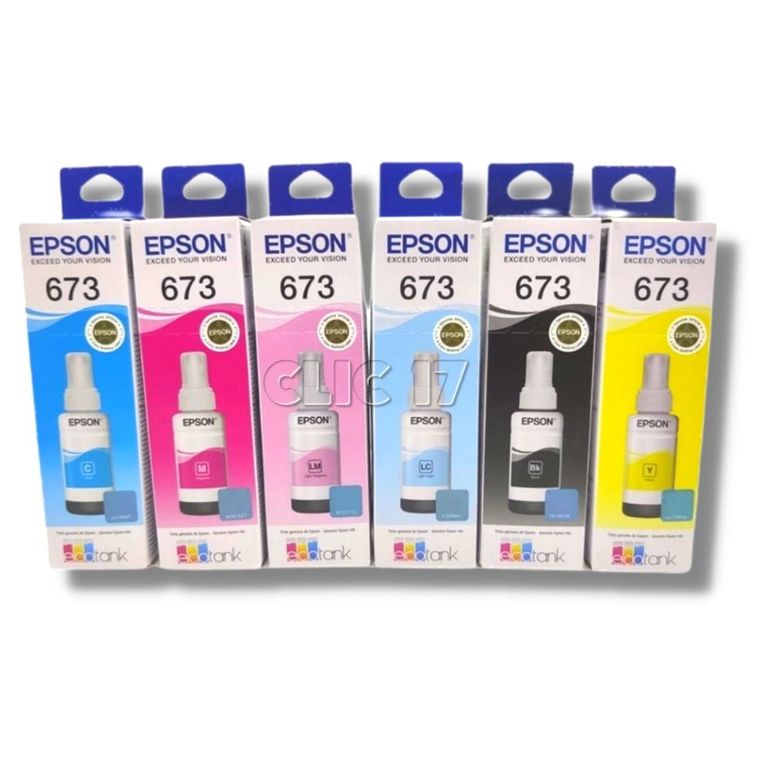 Kit Tinta 673 Original 6 colores t673