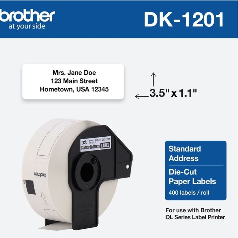 Cinta DK-1201 Etiquetas Autoadhesivas de papel pre-cortadas