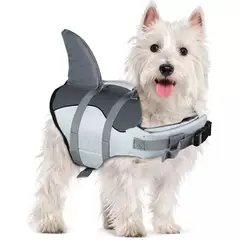 GENERICO - CHALECO FLOTADOR PARA PERROS CON ALETA DE TIBURÓN - TALLA S