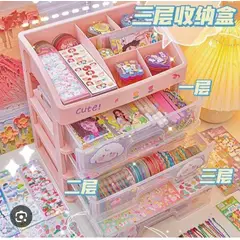 GENERICO - ORGANIZADOR KWAII DE 3 NIVELES DE PLASTICO