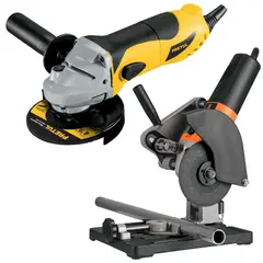 TRUPER - Combo Amoladora 700W 4-12 PRO Soporte tipo tronzadora para amoladora