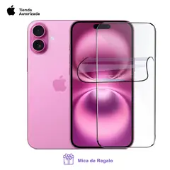 APPLE - IPHONE 16 256GB VERSION CHIP FISICO PINK + MICA HIDROGEL