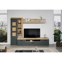 TU MESITA - Centro de Entretenimiento Moderno Tyler color GrisDuna