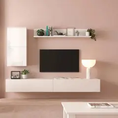 TU MESITA - Juego de Muebles para TV flotantes Trenner color Blanco