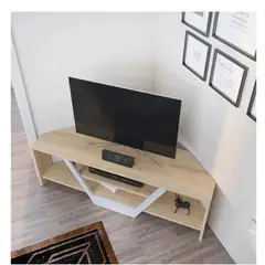 TU MESITA - Mesa de TV 55 para Esquina Nazca color DunaBlanco