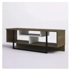 TU MESITA - Mesa de TV Moderna Malibú 48 color MarrónBlanco