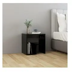 TU MESITA - Mesita de Noche Thiago Melamina 18mm color Negro