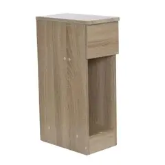 TU MESITA - Velador Clásico Chantal Melamina 18mm color Marrón 1 cajón