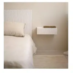 TU MESITA - Velador Flotante Amón 1 cajón Melamina 18mm color Blanco