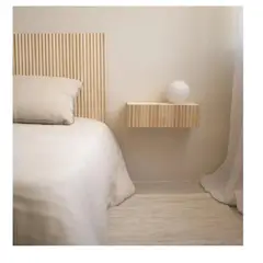 TU MESITA - Velador Flotante Amón 1 cajón Melamina 18mm color Duna