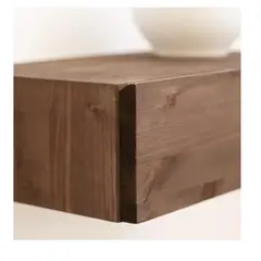 TU MESITA - Velador Rústico Panda Flotante 1 cajón melamina 18mm Marrón