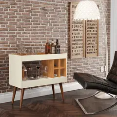 TU MESITA - Aparador Bar Moderno Milton color BlancoDuna