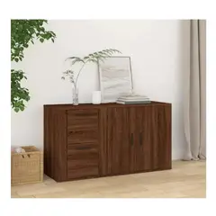 TU MESITA - Aparador Clásico Atom color Marrón 2 cajones 2 puertas