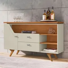 TU MESITA - Aparador Minimalista Lyon color Marrónblanco