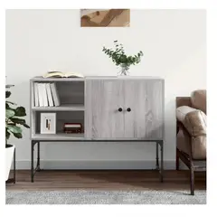 TU MESITA - Aparador Moderno London color Gris 2 puertas