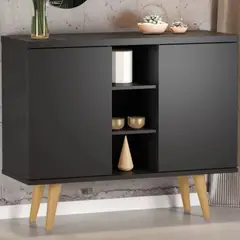 TU MESITA - Aparador Multiusos Joker color DunaNegro 2 puertas