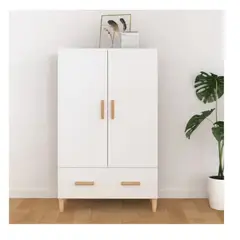 TU MESITA - Apàrador Vertical Usman color Blanco 2 puertas 1 cajón