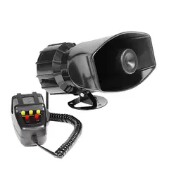 GENERICO - Sirena Patrullera 7 Tonos Con Megáfono 12V Universal