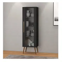 TU MESITA - Vitrina Multiusos Persia color Negro 1 puerta