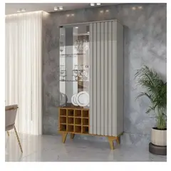TU MESITA - Vitrina portaVinos Lissy color GrisHaya 2 puerta