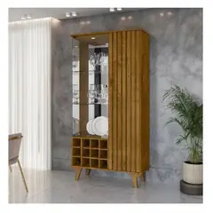 TU MESITA - Vitrina portaVinos Lissy color Marrón 2 puerta