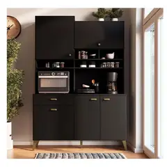 TU MESITA - Alacena Microondas Majus Melamina 18mm color Negro