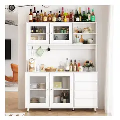 TU MESITA - Alacena Moderna Maretto color Blanco 4 puertas 4 cajones