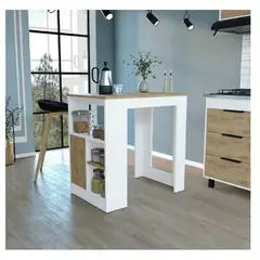 TU MESITA - Isla de Cocina Clásica Marita color BlancoDuna 1 puerta
