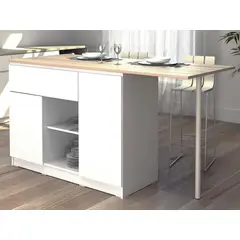 TU MESITA - Isla de Cocina Moderna Rinaldi 2 puertas 1 cajón