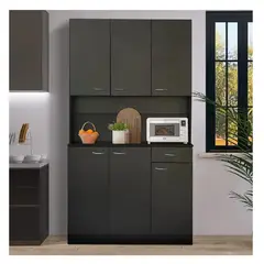 TU MESITA - Mueble de Cocina Marylin 6 puerta 1 cajón Negro