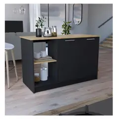 TU MESITA - Mueble de Cocina Multiusos Mercury color NegroDuna 2 puertas
